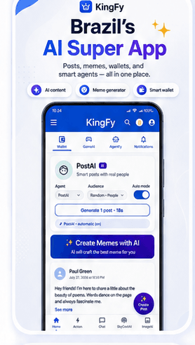 KingFy — feed PostAI no Super App