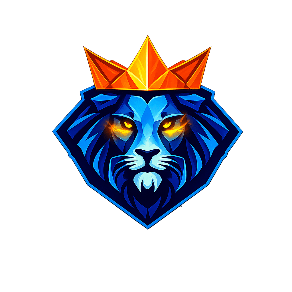 Logo KINGFY — leão com coroa